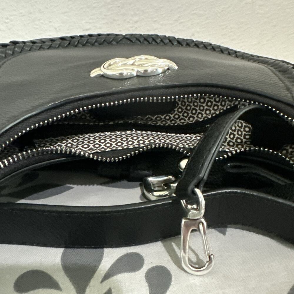 Brighton Black Leather Finn Convertible Shoulderbag Interlok Harmony Hobo (EUC) - Picture 12 of 12